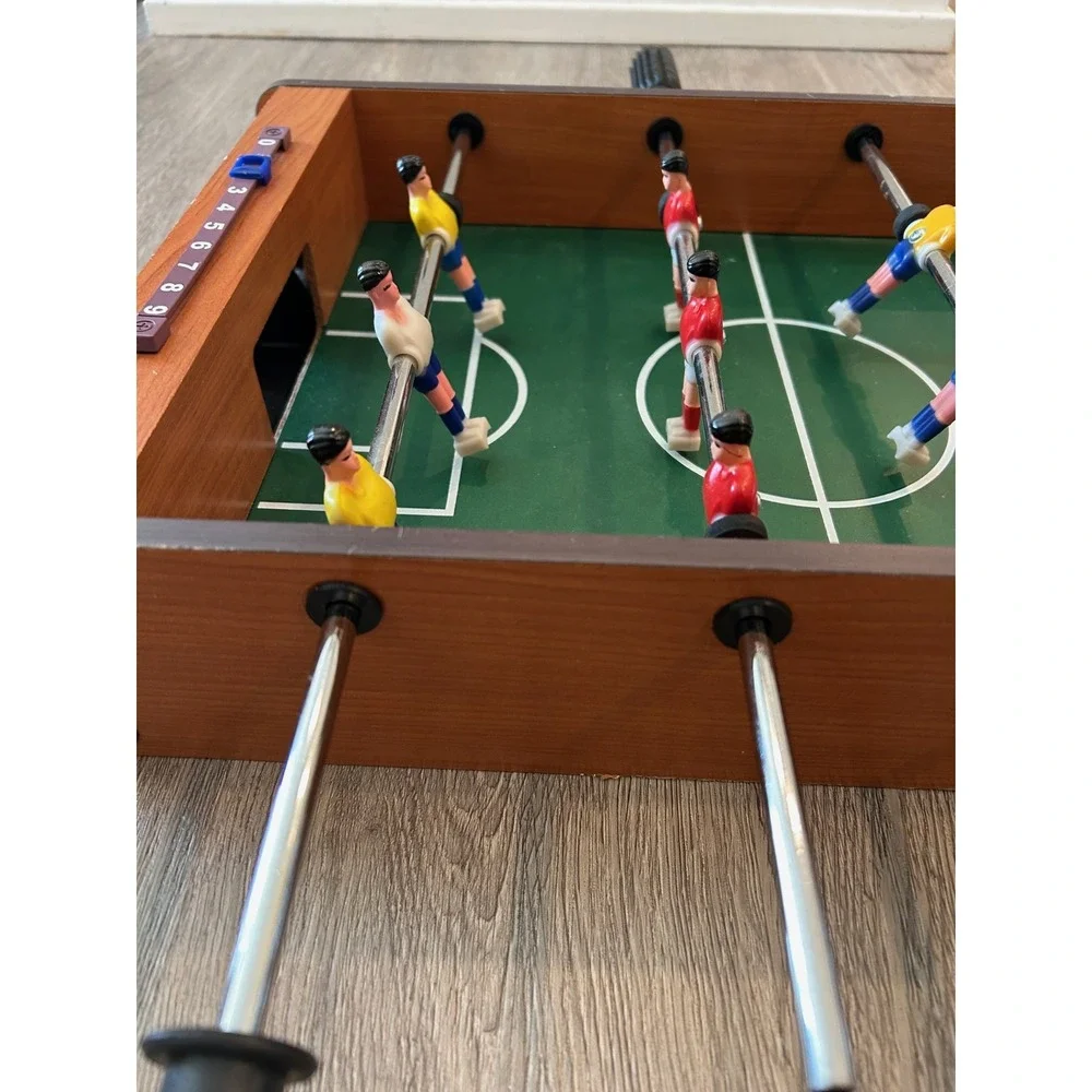 Vintage‎ 20 Inch Mini Foosball Tabletop Game Soccer Kids Adults Brown Excellent